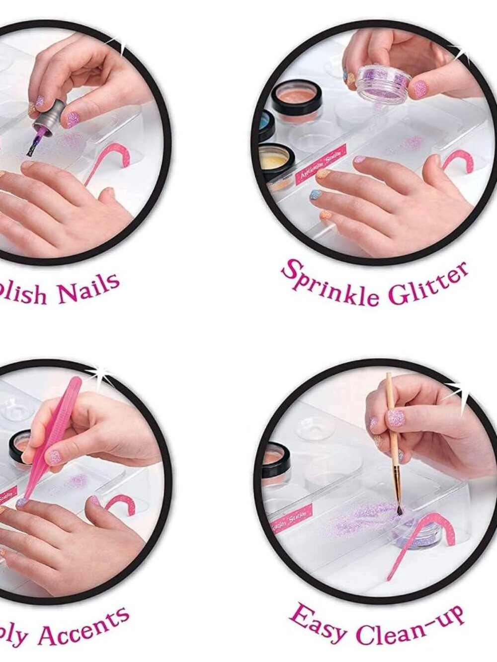 Kids Glamour Makeup Kit, Pretend Play Cosmetic Beauty Set with Nail Dryer - Picture 9 of 10